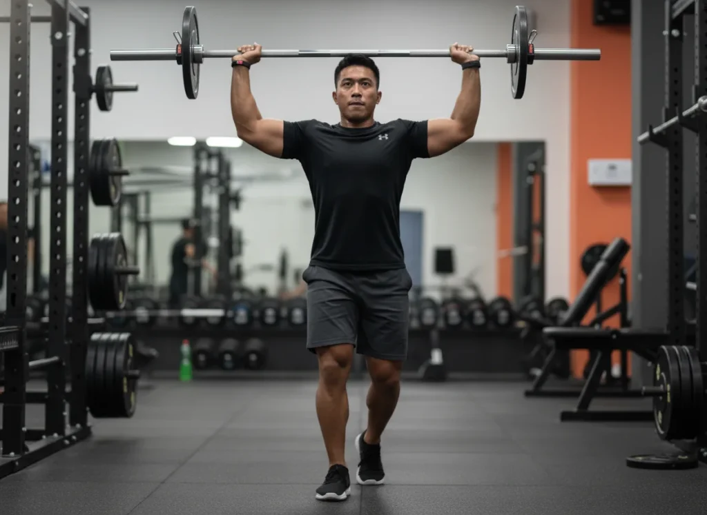 Overhead Barbell Carry