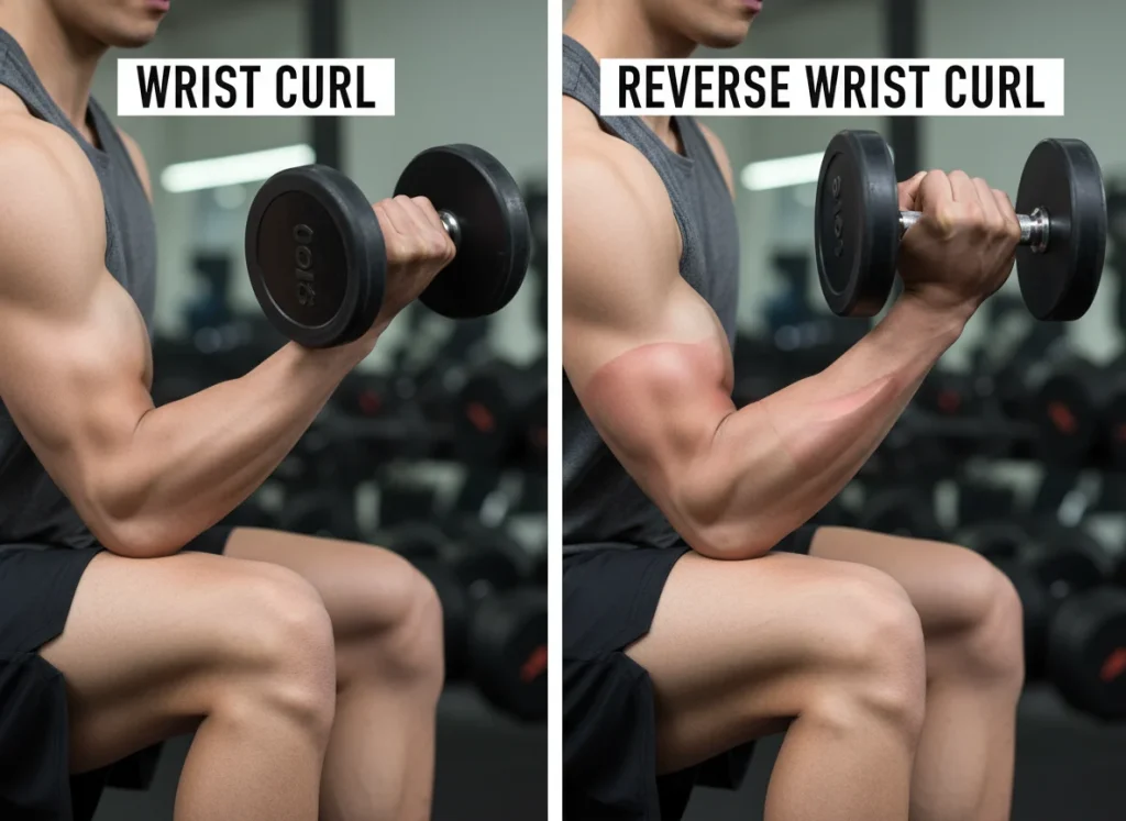 Wrist Curl dan Reverse Wrist Curl Memperbesar pergelangan tangan