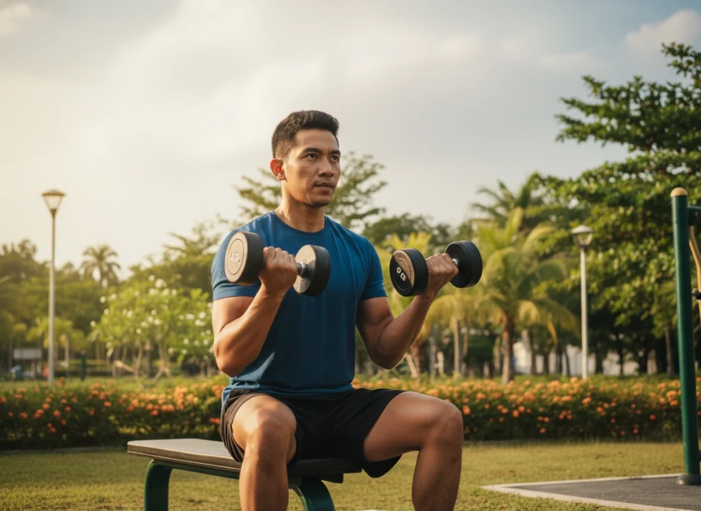 Seated Dumbbell Curl